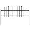 vidaXL Recinzione a punte ASTEN 200 x 110 cm Nero