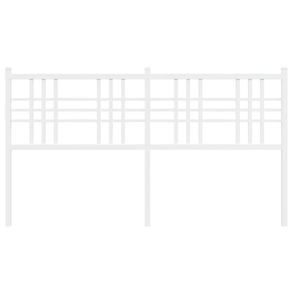 vidaXL Testiera di Ricambio in Metallo Bianco 160 cm