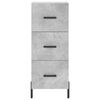 vidaXL Credenza Grigio Cemento 34,5x34x180 cm in Legno Multistrato