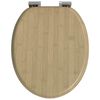 vidaXL Copriwater 2 pz con Chiusura Ammortizzata in MDF Bamboo