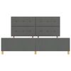 vidaXL Struttura del letto Grigio scuro 200 x 200 cm Tessuto