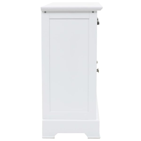 vidaXL Credenza con 3 Ante in MDF e Legno di Pino 105x35x77,5 cm