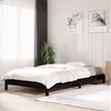 vidaXL Letto Impilabile Nero 100x200cm in Legno Massello di Pino