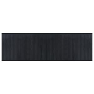 vidaXL Tappeto Rettangolare Nero 60x200 cm in Bamb&ugrave;