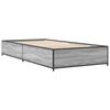 vidaXL Giroletto Grigio Sonoma 90x200 cm Legno Multistrato e Metallo