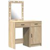vidaXL Tavolo da Trucco 2 pz Marrone 50 x 41 x 135 cm
