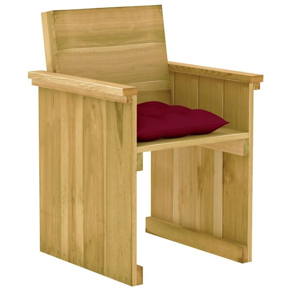 vidaXL Set Pranzo da Giardino 7pz con Cuscini Legno di Pino Impregnato