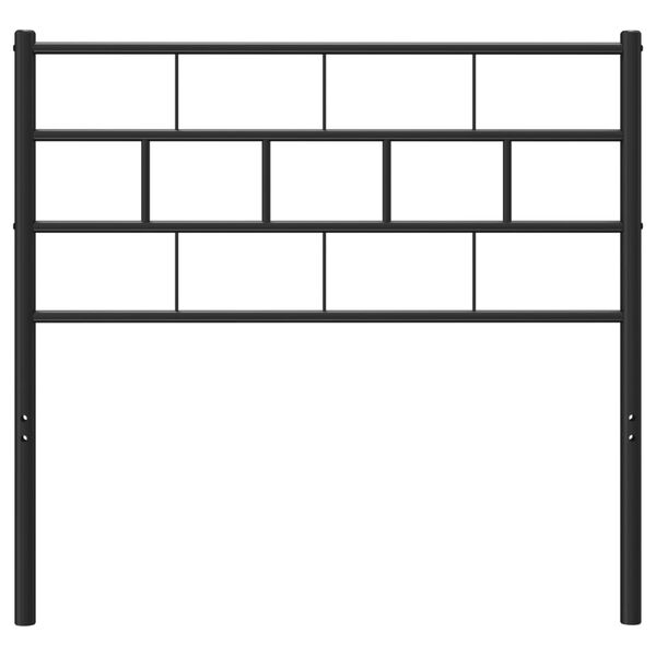 vidaXL Testiera in Metallo Nero 75 cm