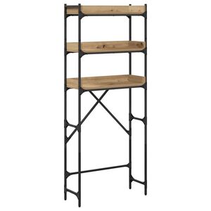 vidaXL Mensola per lavatrice Rovere artigianale 67 x 25 x 163 cm