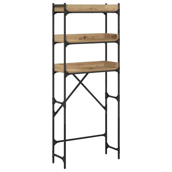 vidaXL Mensola per lavatrice Rovere artigianale 67 x 25 x 163 cm