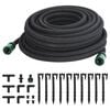 vidaXL Tubo di Irrigazione da Giardino Nero 0,6" 25 m in Gomma