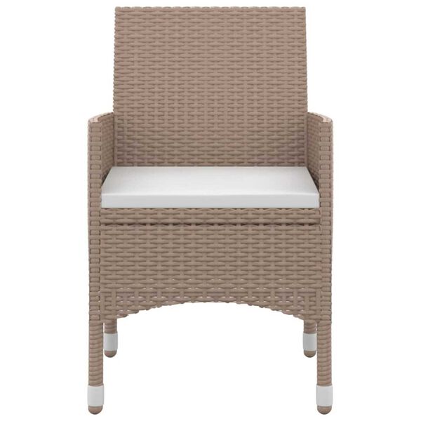 vidaXL Set da Pranzo per Giardino 9 pz con Cuscini Polyrattan e Vetro