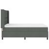vidaXL Letto a molle con materasso Grigio scuro 200 x 140 cm Tessuto