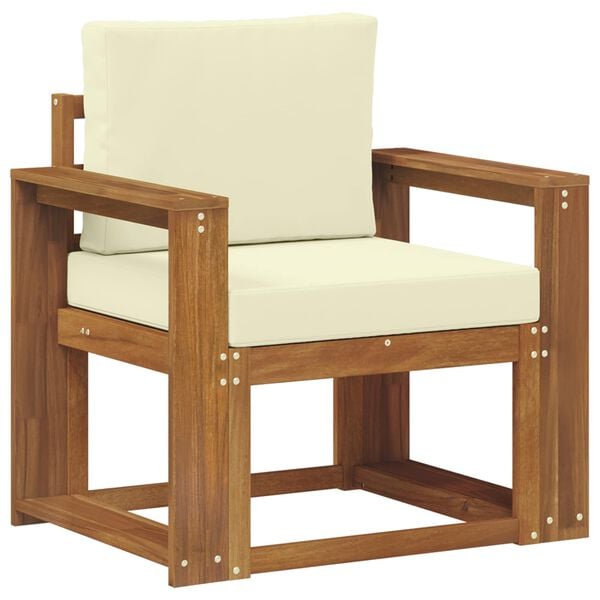 vidaXL Divano da esterno Legno di Acacia Massello e Poliestere