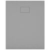 vidaXL Piatto Doccia in SMC Grigio 100x80 cm