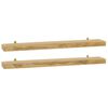 vidaXL Mensole da Parete 2 pz 90x15x4 cm in Legno Massello di Teak