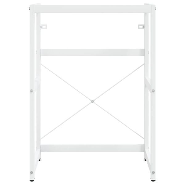 vidaXL Telaio per Lavabo da Bagno con Lavabo Integrato Bianco in Ferro