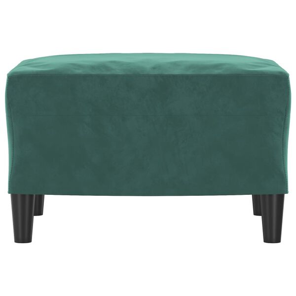 vidaXL Poggiapiedi Verde Scuro 60x50x41 cm in Velluto