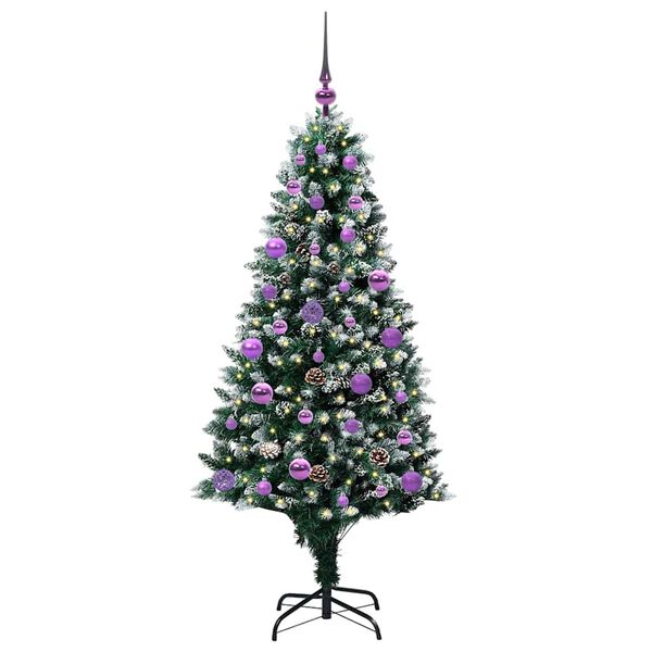 vidaXL Albero di Natale artificiale con 150 LED Verde 150 cm