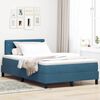 vidaXL Letto a molle con materasso Blu Scuro 120 x 190 cm Velluto