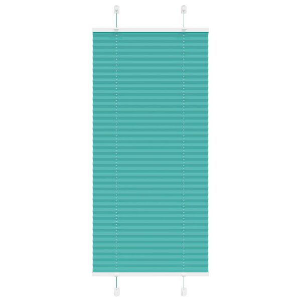 vidaXL Tenda Plissettata Verde petrolio 60x150 cm Larghezza Tessuto