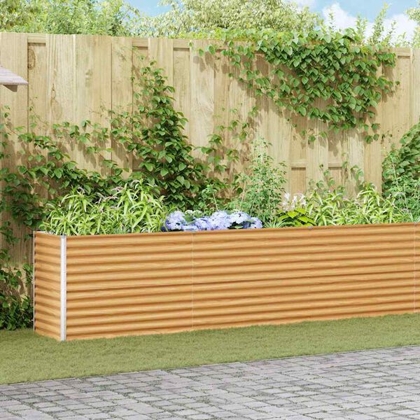 vidaXL Letto rialzato da giardino 582 x 50 x 68 cm Acciaio zincato