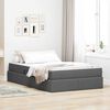 vidaXL Letto con contenitore e materasso Grigio scuro 120 x 200 cm