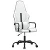 vidaXL Sedia da Gaming Massaggiante Nera e Bianca in Similpelle