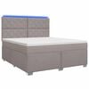 vidaXL Letto box spring con materasso Tortora 160 x 200 cm Tessuto