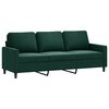 vidaXL Divano a 3 Posti Verde Scuro 180 cm in Velluto