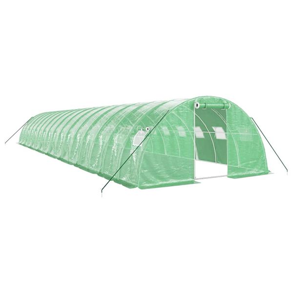 vidaXL Serra con Telaio in Acciaio Verde 64 m&sup2; 16x4x2 m