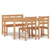 vidaXL Set da Pranzo per Giardino 4 pz in Legno Massello di Teak