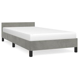 vidaXL Giroletto senza Materasso Grigio Chiaro 80x200 cm Velluto