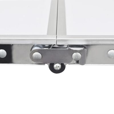 vidaXL Tavolo da Campeggio Pieghevole Alluminio Regolabile 180x60 cm
