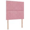vidaXL Letto a molle con materasso Rosa 200 x 90 cm Poliestere