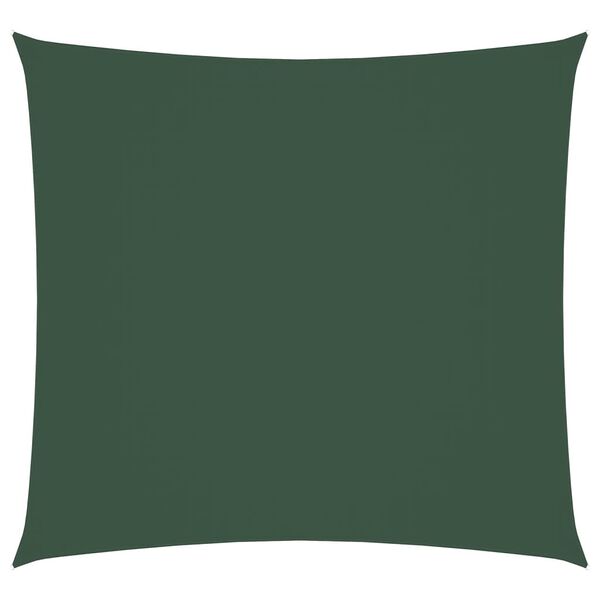 vidaXL Vela Parasole in Tela Oxford Quadrata 5x5 m Verde Scuro