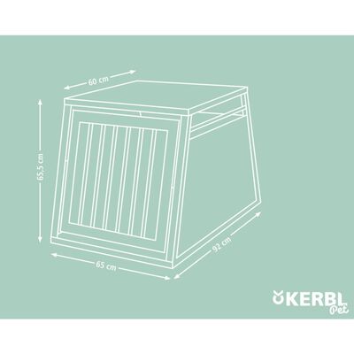 Kerbl Gabbia di Trasporto per Cani Barry 92x65x65,5 cm in Alluminio