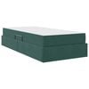 vidaXL Letto con contenitore e materasso Verde Scuro 90 x 200 cm
