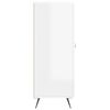 vidaXL Credenza Bianco Lucido 34,5x34x90 cm in Legno Multistrato