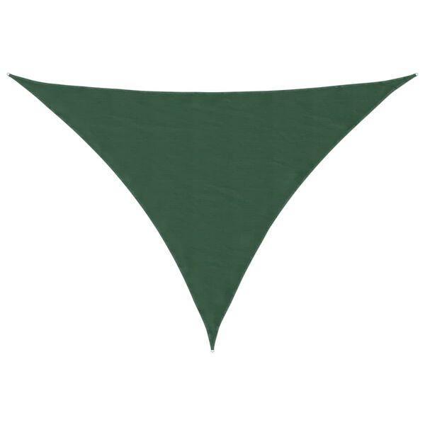 vidaXL Parasole a Vela Oxford Triangolare 5x6x6 m Verde Scuro