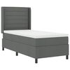 vidaXL Letto a Sorgente LED Grigio scuro 80 x 200 cm Tessuto