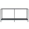 vidaXL Tavolo Consolle Nero 160x35x75,5 cm in Vetro Temperato