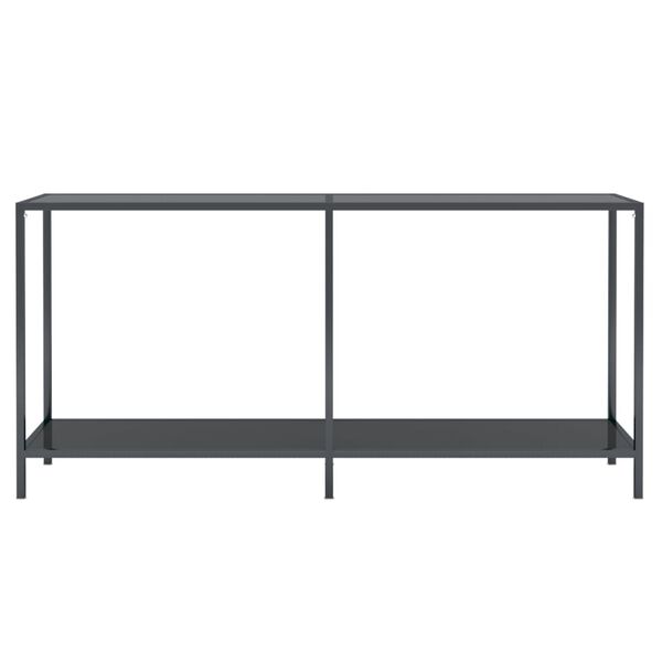 vidaXL Tavolo Consolle Nero 160x35x75,5 cm in Vetro Temperato
