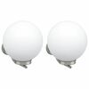 vidaXL Lampade da Parete Esterne 2 pcs Argento 29 x 25 x 33 cm