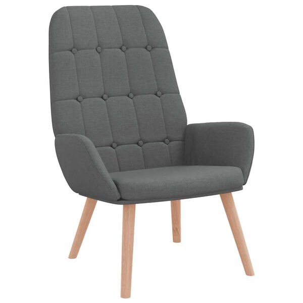 vidaXL Sedia Relax Grigio Scuro in Tessuto
