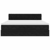 vidaXL Struttura Letto Pouf con Materasso Nero 160x200 cm in Velluto