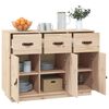 vidaXL Credenza 100x40x75 cm in Legno Massello di Pino