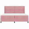 vidaXL Letto a molle con materasso Rosa 200 x 200 cm Velluto