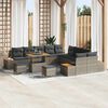vidaXL Set Divano da Giardino 13 pcs Grigio polyrattan