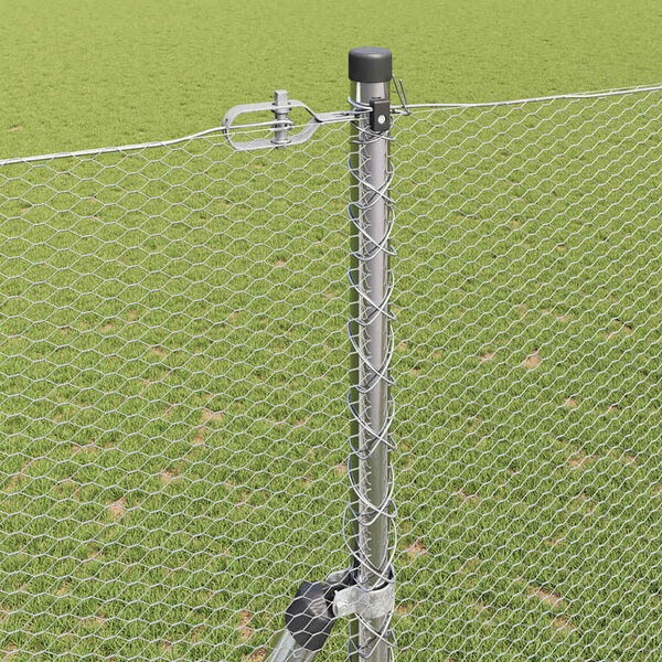 vidaXL Palo della recinzione Argento 50 x 1,6 m (rete da 13 mm)